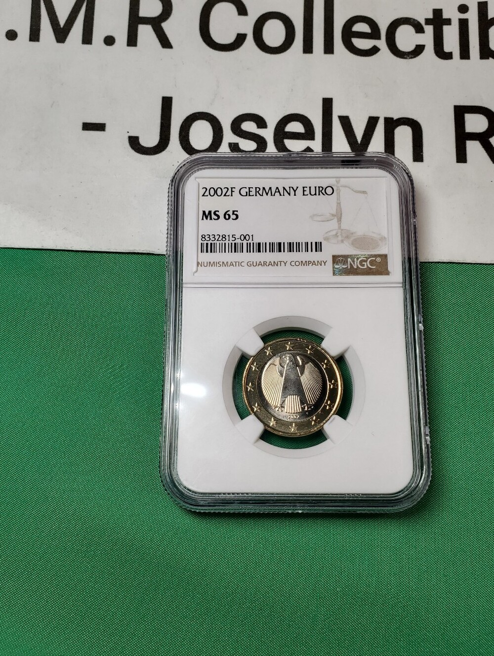 2002-F Germany 1 Euro – NGC MS 65 Gem Unc - First Year Issue